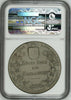 Swiss 1902 Silver Shooting Medal Zug Mintage-300 R-1678a M-996 NGC MS64 Rare