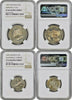 Anguilla 1969 Set 8 Gold Silver Coins NGC PF64-69 Rare