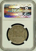 Swiss 1902 Silver Shooting Medal Aargau Brugg R-28b NGC MS63 Mintage-530 Box