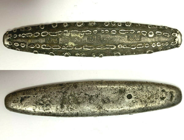 Rare Thailand Laos Silver Old Asian Oriental Tiger Tongue 97.5 g.