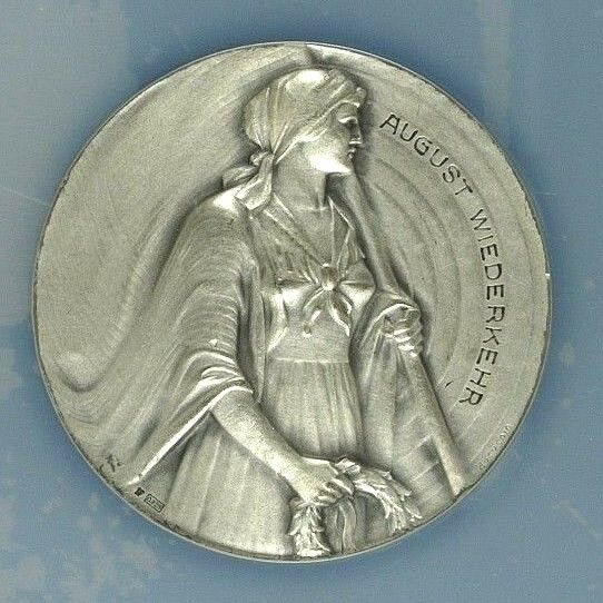Swiss Silver Shooting Medal Ticino R-1523a A.Wiederkehr NGC MS65 Woman Rare