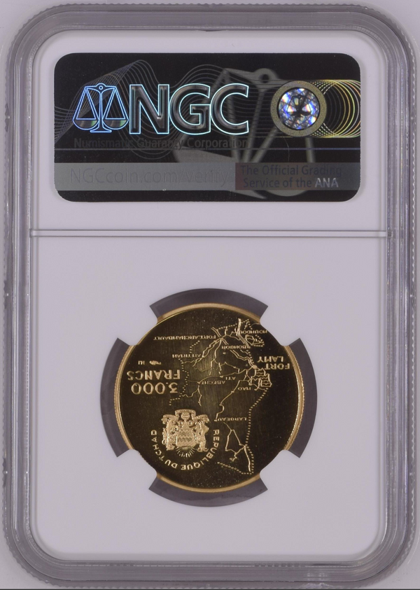 1970 Chad 3000 Francs 10th Anniversary of Independence Governor Eboue NGC PF67