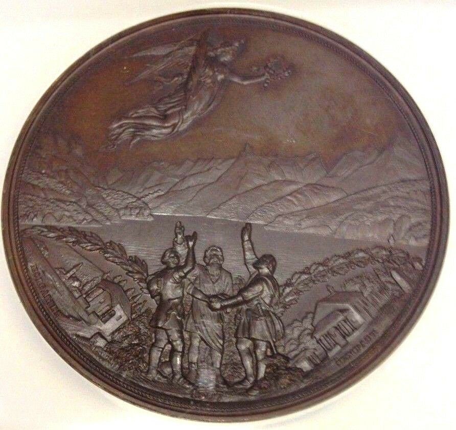 Swiss 1891 Bronze Medal Schwyz 600th Anniversary Victoria Switzerland NGC MS66