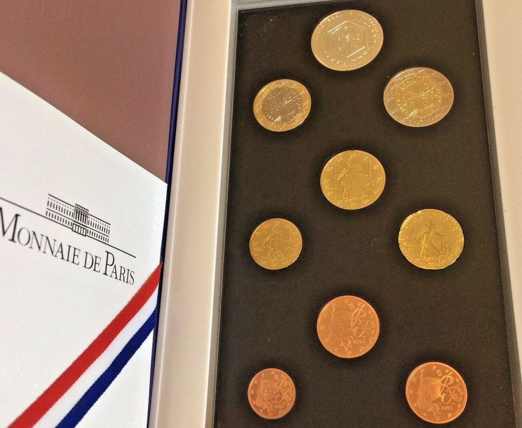 France 2005 Official Euro Set 9 Coin Monnaie De Paris Francaises Special Edition