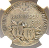 Very Rare Swiss 1905 Silver Shooting Medal Basel Binningen R-130a NGC MS63