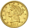 1857 Gold $5 NGC MS61 Half Eagle Charlotte Liberty Head United States Low mint.