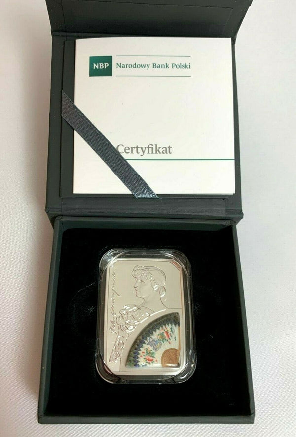 2019 Poland Silver 20 Zloty Great Actresses Helena Modrzejewska Box COA