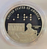 2009 P Proof Silver Coin $1 Louis Braille Bicentennial United States Box COA