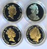 2002 Queen Elizabeth II Golden Jubilee Collection 6 Gold Wash & Silver Coins