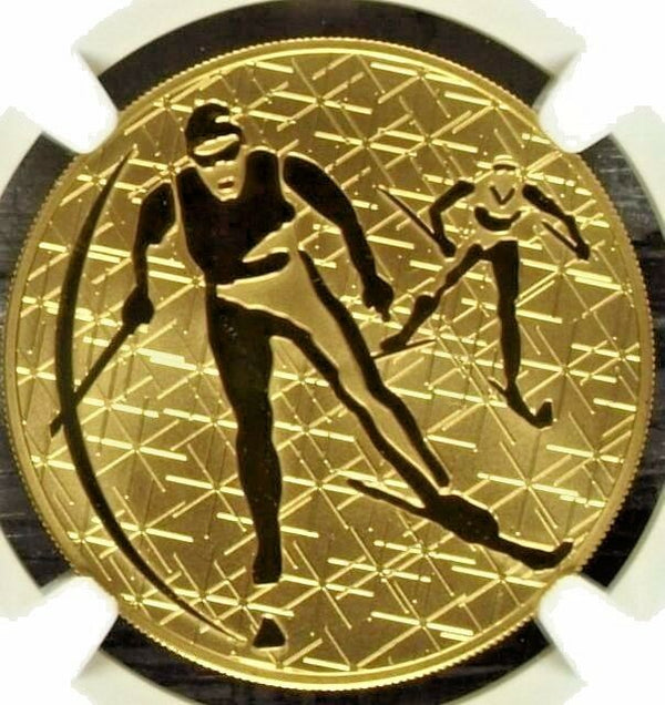 Russia 2010 Gold 1oz 200 Roubles Winter Sport Ski Race NGC PF70 Mintage-500