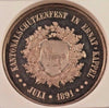 Swiss 1891 Silver Shooting Medal St Gallen Ebnat Kappel R-1167b NGC MS63