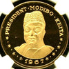 Mali 1967 Gold 100 Francs President Modibo Keita Independence Annivers. NGC PF67