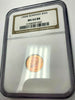 Romania 1900 Bronze 1 Ban King Carol I NGC MS64 Nothing without God's will