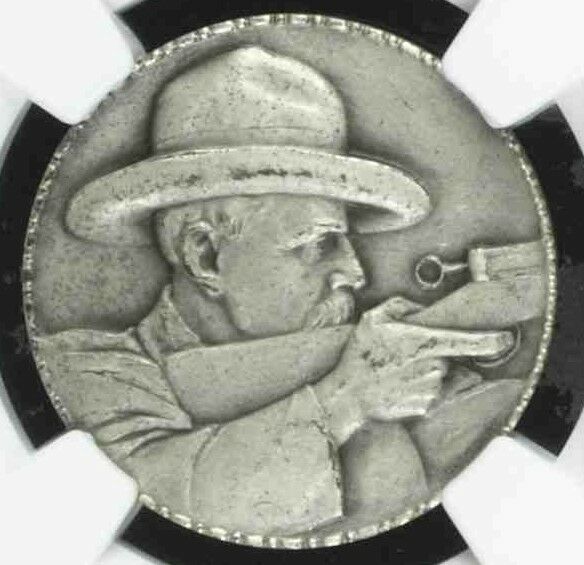 Rare Swiss 1925 Silver Medal Shooting Fest St. Gallen R-1199a NGC MS65