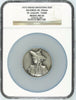 Swiss 1973 Silvered Shooting Medal St Gallen Vaud Woman NGC MS65 Low Mintage