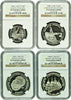 USSR 1988 Proof Set 4 Coins Platinum Palladium Silver NGC PF69-70 Box COA Russia