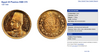Egypt 1938 Gold 20 Piastres Marriage of King Farouk I Lady Farida NGC MS63