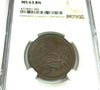 German New Guinea 1894 10 Pfennig Bird of Paradise Wilhelm II NGC MS63