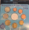 San Marino 2004 Official Euro Proof Set 9 Coins Silver 5€ perfect condition
