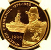 Falkland Islands Malvinas 1999 Gold 50 Pence Mintage-125 Churchill NGC PF67