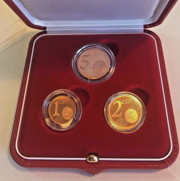 Monaco 2005 Rare Deo Juvante Euro Set 3 Coins Limited Edition 1, 2, 5 cent