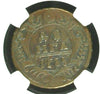 Russia 1735 Cooper Coin 1/2 Kopek Denga NGC Russian Empire Anna