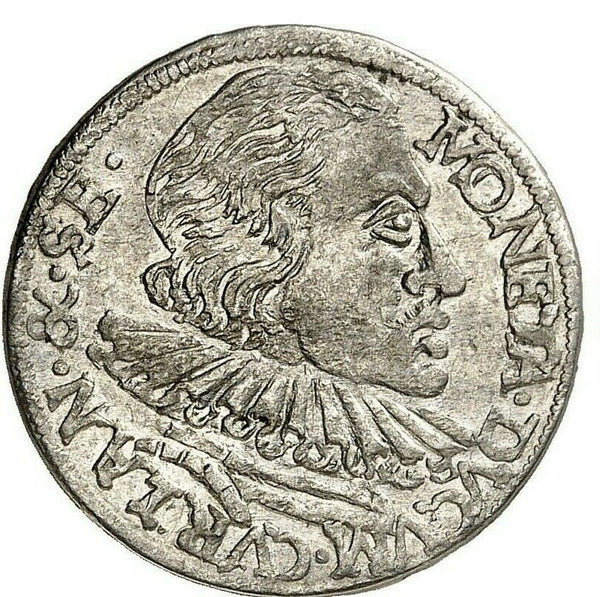 Very Rare 1599 Poland Silver 3 Grossus Courland Wilhelm Kettler Mitau NGC