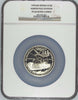 1995 Russia Silver 25R Arctic First Station at North Pole Ship Airplane NGC PF66