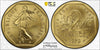 France 1979 Specimen Gold Proof 2 Francs Piefort Paris PCGS SP67 Mintage-600