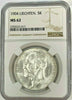 Liechtenstein 1904 Silver 5 Kronen John Johann II Fürst NGC MS62 Mintage-15,000