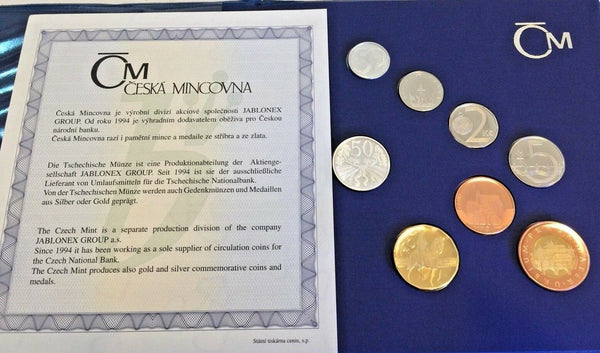 Rare 2006 Czech Republic Official Proof Set 7 Coins + medal in perfect condition