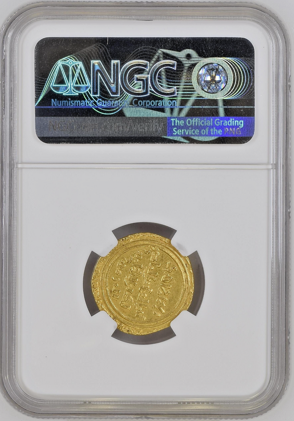 Egypt AH621 Gold Dinar Ayyubid Al-Kamil Muhammad I Alexandria NGC MS61