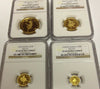 Russia 1994 Set 4 Gold Coins Ballet wooden Box COA NGC PF68-69 - Rare
