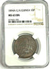 German New Guinea 1894 10 Pfennig Bird of Paradise Wilhelm II NGC MS63