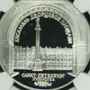 Russia 1996 Silver Coin 3 Rubles Alexander Column NGC Winter Palace St.Peters