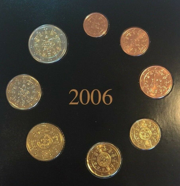 Portugal 2006 Complete Official Euro Proof Set 8 Coins COA