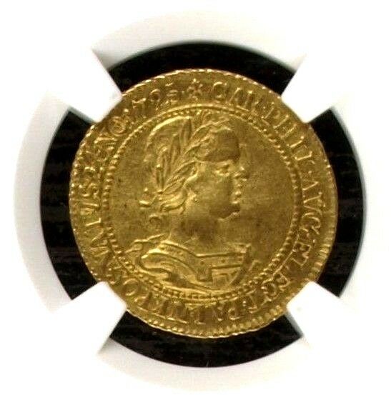 Germany 1725 Karl Philipp gold Ducat Pfalz Electoral Sulzbach FR-2021 NGC Rare