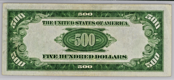 1934 $500 Bill Federal Reserve Note Chicago Light Green PMG XF40 Fr.2201-Glgs