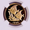 Belize 1980 Gold $100 Moorish Idol Reef Fish NGC PF70 Elizabeth II