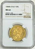 Very Rare 1888 Italy Gold Coin 50 Lire NGC MS62 King Umberto I Mintage-2,125 Rom