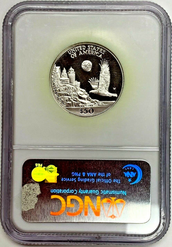 1998 United States $50 Statue of Liberty American Platinum Eagle NGC PF69
