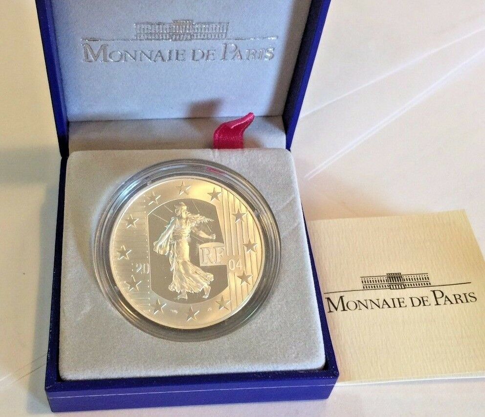 2004 France Silver Coin 1.5 Euro Le Semeuse The Sower Box COA Mintage-5000