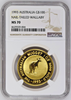 Australia 1993 Gold $100 Australian Nugget Kangaroo Nail-tailed Wallaby NGC MS70