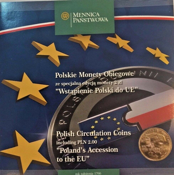 Poland 1995, 1996, 2003 Set 10 Polish Circulation Coins Poland's Accession to EU