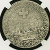 Swiss 1934 Silver Shooting Medal Fribourg Sägesser Gottl R-1958a NGC MS63