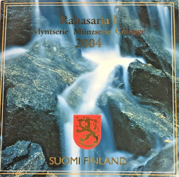 2004 Finland Rahsarja I Original Government Euro Set 8 Coins + Medal