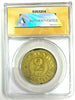 Puerto Rico Plantation Token 2 Almud Vega Redonda Hacienda ANACS MS64