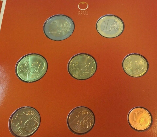 Austria 2008 Official Euro Set 8 Coins Special Edition