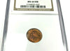 Romania 1900 Bronze 1 Ban King Carol I NGC MS64 Nothing without God's will