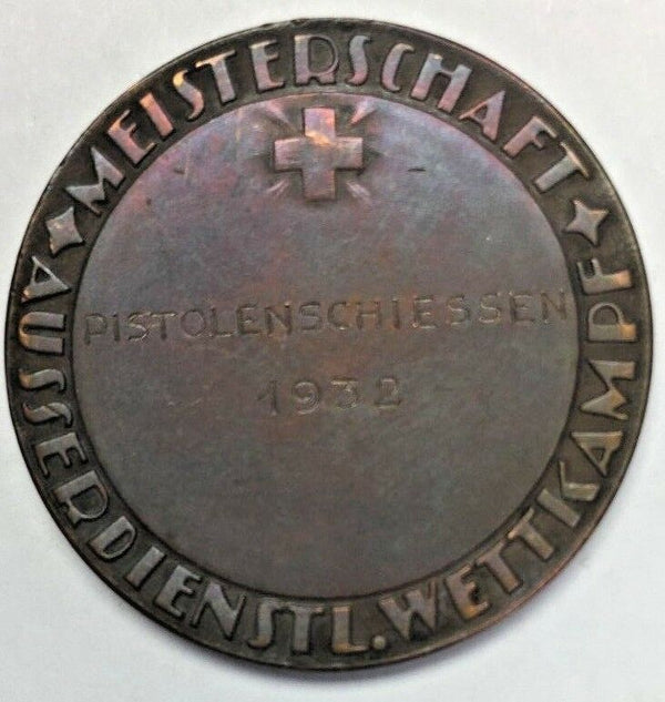 Extremely Rare Swiss 1932 Medal Shooting Fest Luzern R-907c RRR